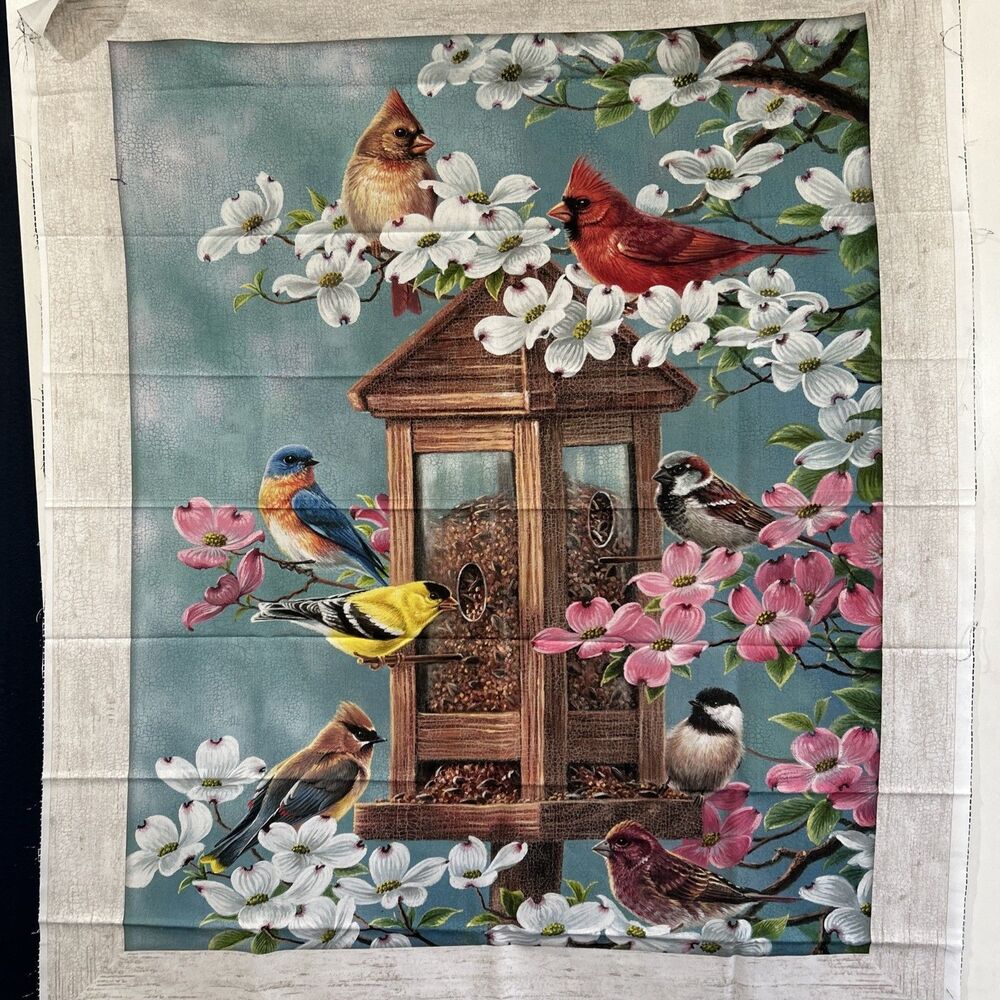 The Joys of Spring Artwork by Abraham Hunter Quilt Panel Northcott 36" x 43"